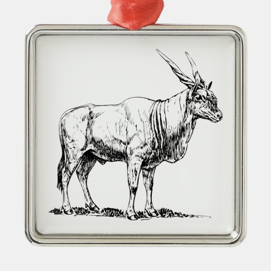 Eland Silbernes Ornament (Vorne)