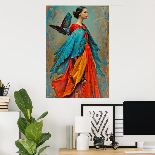 "Elaris" - Federn des Werden Poster (Heimbüro)