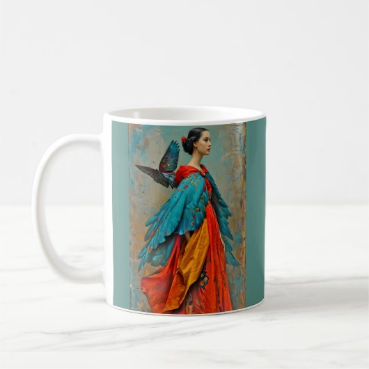 „Elaris“ - Federn des Werdens Kaffeetasse (Links)