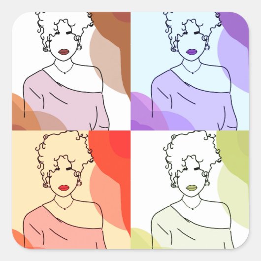 Elas Quadratischer Aufkleber (Vorderseite)