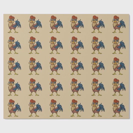 Elastischer Hahn! Geschenkpapier (Flach)