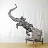 Elavated Alligator Tapestory Wandteppich (Beispiel (Horizontal))