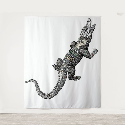 Elavated Alligator Tapestory Wandteppich (Vorderseite)