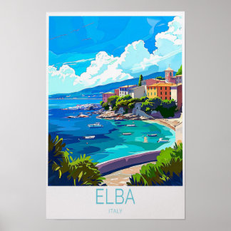 Elba Italien Benutzerdefiniertes Reiseplakat Itali Poster