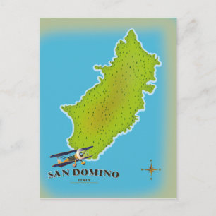 Elba Italien Karte Reiseplakat