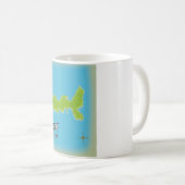 Elba Italy map travel poster Kaffeetasse (VorderseiteRechts)