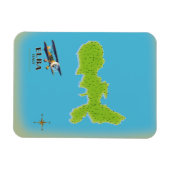 Elba Italy map travel poster Magnet (Horizontal)