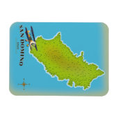 Elba Italy map travel poster Magnet (Horizontal)