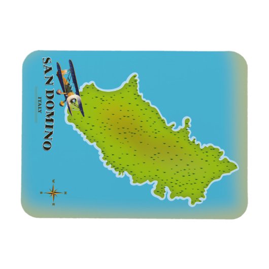 Elba Italy map travel poster Magnet (Horizontal)