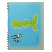 Elba Italy map travel poster Notizblock (Vorderseite)