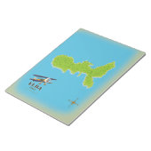 Elba Italy map travel poster Notizblock (angewinkelt)