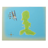 Elba Italy map travel poster Notizblock (Vorderseite)