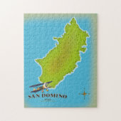 Elba Italy map travel poster Puzzle (Vertikal)