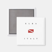 Elba Italy Scuba Dive Flag Magnet (Vorderseite/Rückseite)
