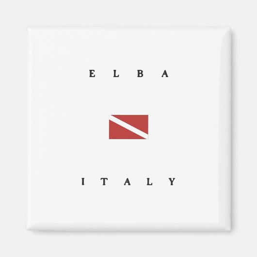 Elba Italy Scuba Dive Flag Magnet (Vorne)