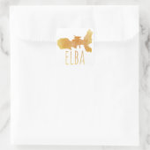 Elba Quadratischer Aufkleber (Tasche)