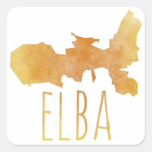Elba Quadratischer Aufkleber (Vorderseite)