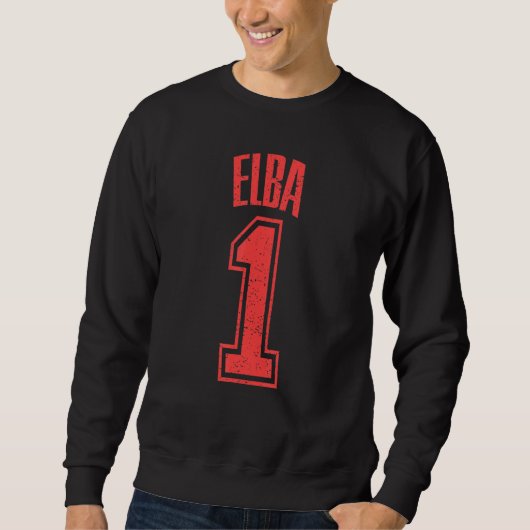 Elba Supporter Nummer 1 Großer Lüfter Sweatshirt (Vorderseite)
