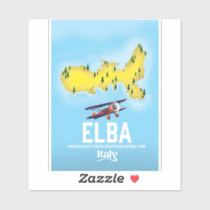 Elba, Tyrrhenisches Meer, Toskana, Italien Reisepl Aufkleber
