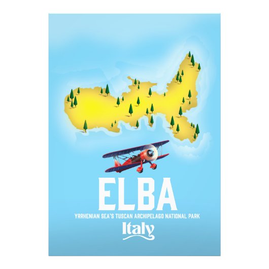 Elba, Tyrrhenisches Meer, Toskana, Italien Reisepl Fotodruck (Vorne)