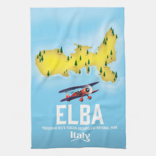 Elba, Tyrrhenisches Meer, Toskana, Italien Reisepl Geschirrtuch