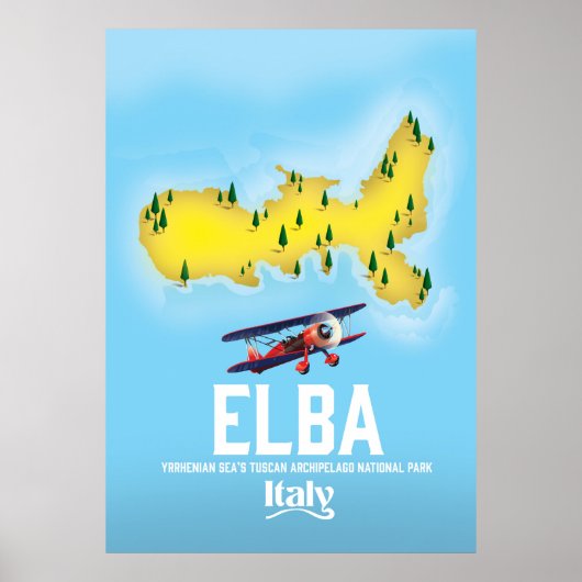 Elba, Tyrrhenisches Meer, Toskana, Italien Reisepl Poster (Vorne)