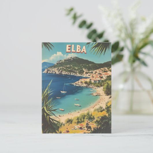 Elba Vintag Postkarte (Stehend Vorderseite)
