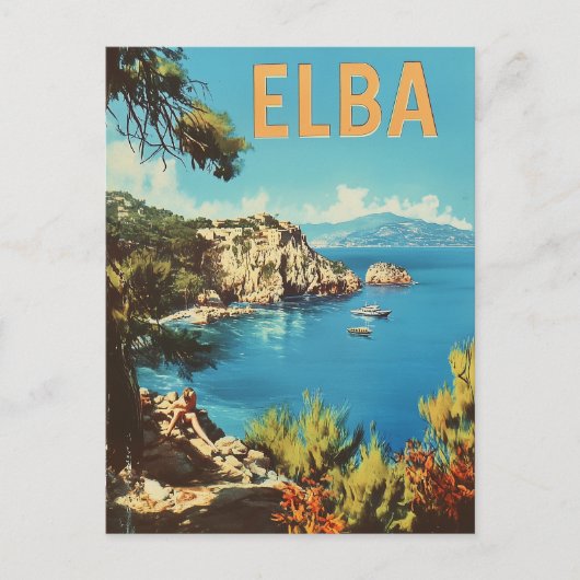 Elba Vintag Postkarte (Vorderseite)