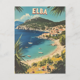 Elba vintage postkarte