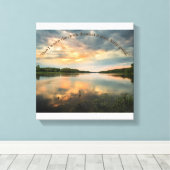 Elbe Flow Sunset Stretched Canvas Print Leinwanddruck (Insitu (Holzboden))