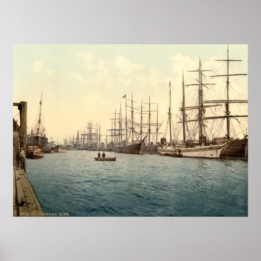 Elbe, Hamburg, Deutschland Poster (Vorne)