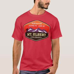 Elbert Colorado 14ers Mountain Climbing Badg T-Shirt