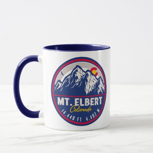 Elbert Colorado 14ers Retro Sunset Souvenirs Tasse (Links)