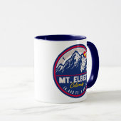 Elbert Colorado 14ers Retro Sunset Souvenirs Tasse (VorderseiteRechts)