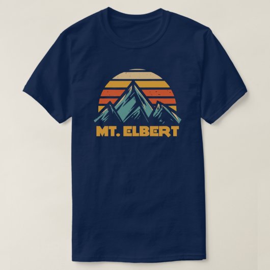Elbert Colorado Retro Turquoise T-Shirt (Design vorne)