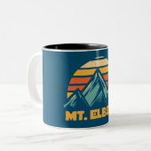 Elbert Colorado Retro Turquoise Zweifarbige Tasse (Vorderseite Links)