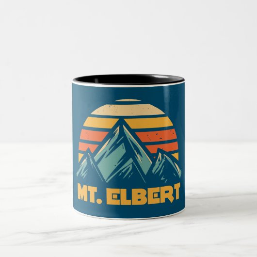 Elbert Colorado Retro Turquoise Zweifarbige Tasse (Mittel)