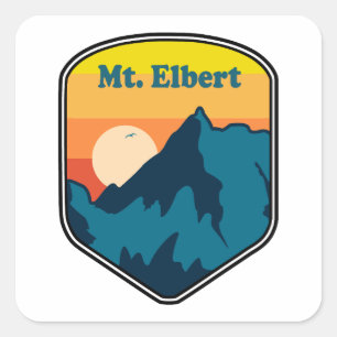 Elbert Colorado Sunrise Quadratischer Aufkleber