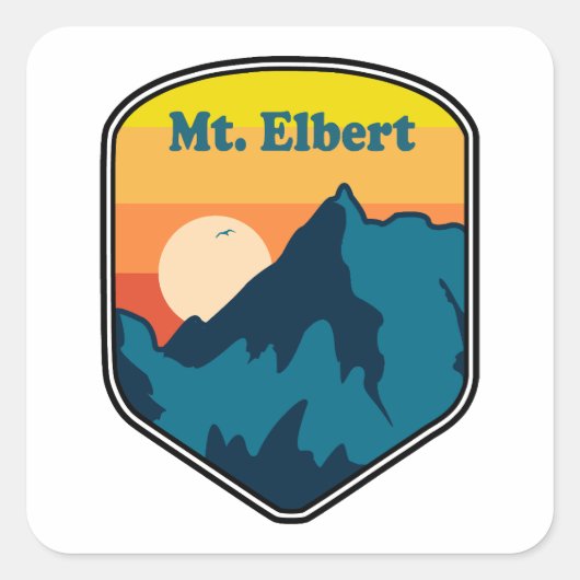 Elbert Colorado Sunrise Quadratischer Aufkleber (Vorderseite)
