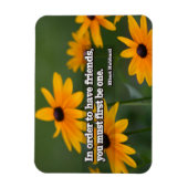 Elbert Hubbard Inspiration Zitat "Friends" Flexi Magnet (Vertikal)