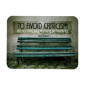 Elbert Hubbard Inspiration Zitat "Kritik" Magnet (Horizontal)