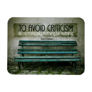 Elbert Hubbard Inspiration Zitat "Kritik" Magnet