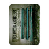 Elbert Hubbard Inspiration Zitat "Kritik" Magnet (Vertikal)