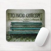 Elbert Hubbard Inspiration Zitat "Kritik" Mousepad (Mit Mouse)