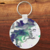 Elbisches Gesicht - eine digitale zeichnend, fanta Schlüsselanhänger (Vorderseite)