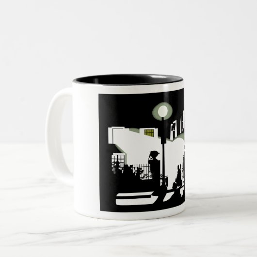 Elbolas Exorcist Zweifarbige Tasse (Vorderseite Links)