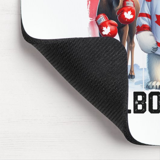 Elbos Up Canada Flag Hockey Funny Beaver Boxing Mousepad (Ecke)