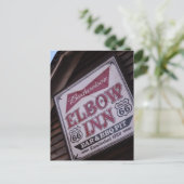 Elbow Inn Sign Postkarte (Stehend Vorderseite)