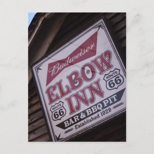 Elbow Inn Sign Postkarte (Vorderseite)