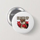Elbows up Beaver Boxing Proud Kanadier starke Cana Button (Vorne & Hinten)